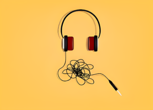 headphone has the problem of tangled wires